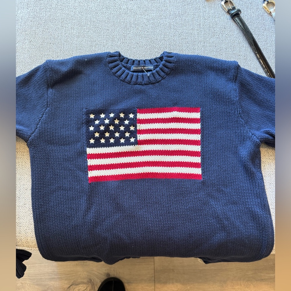 Brandy Melville NICO AMERICAN FLAG SWEATER